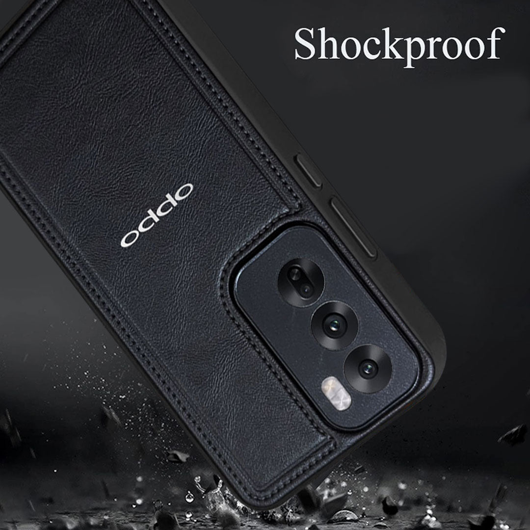 OPPO RENO 12/12 PRO 5G Vintage Leather Stitched Protective Back Case