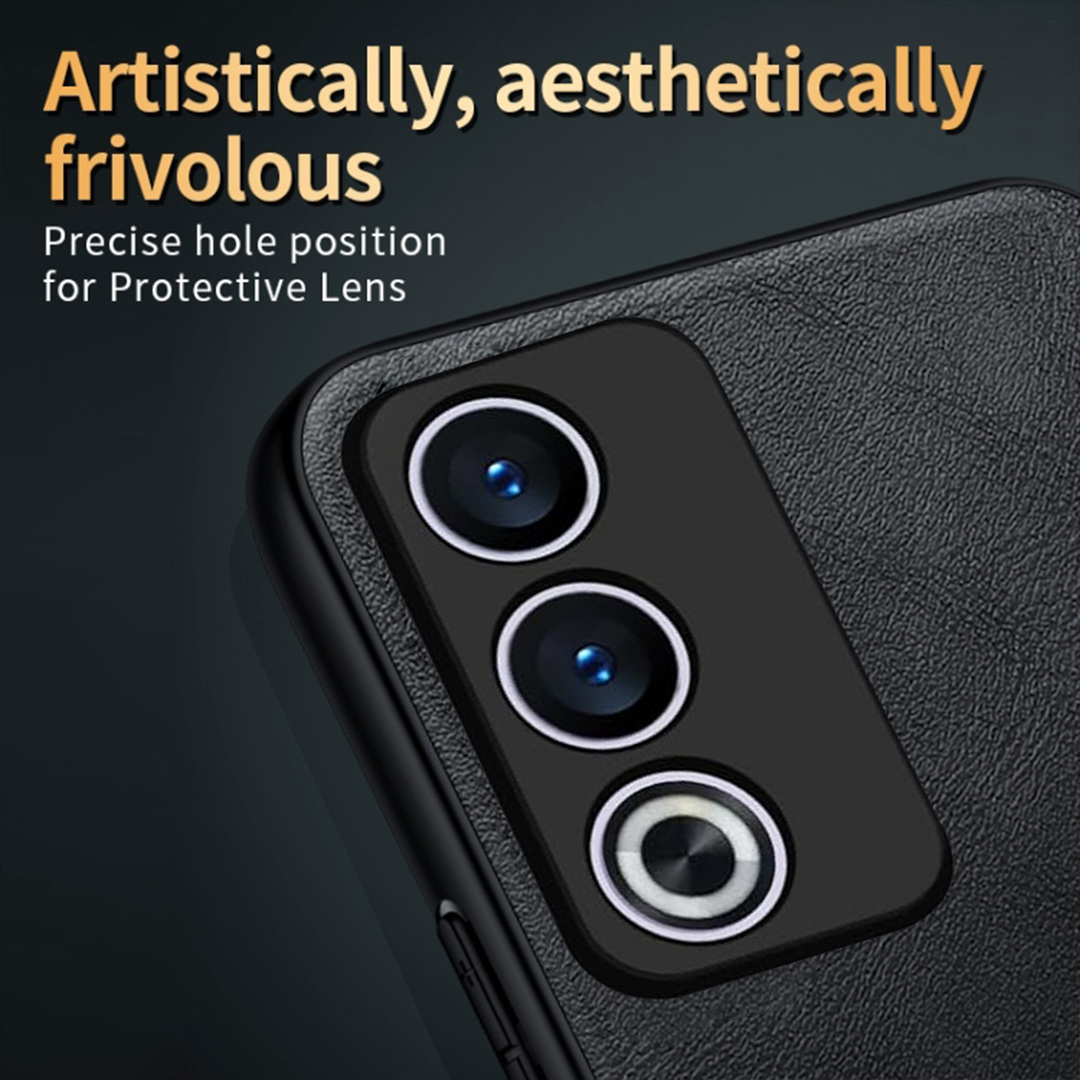 OPPO A3 Pro 5G Business Style PU LEATHER PROTECTIVE BACK CASE WITH CAMERA PROTECTION