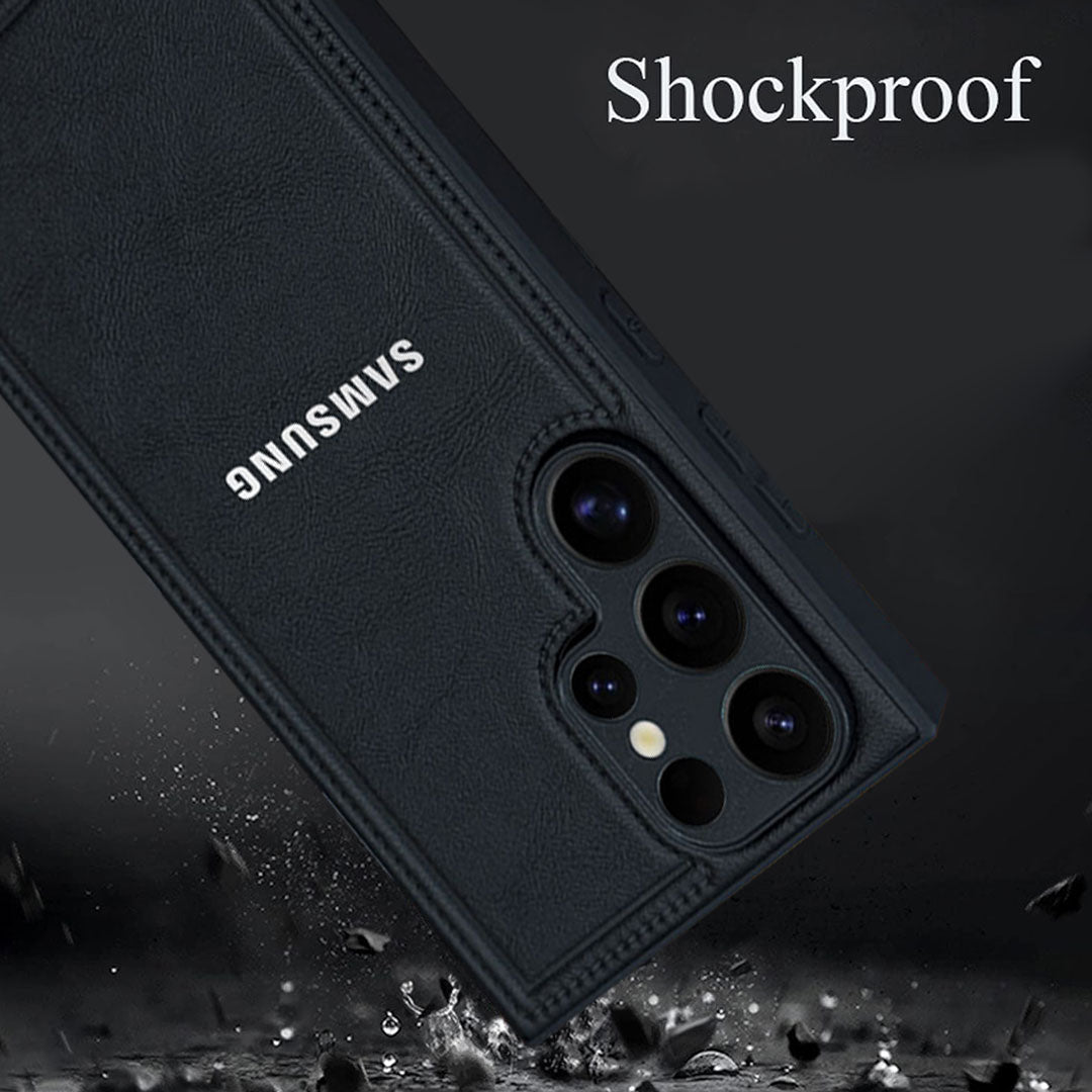 Samsung Galaxy S25 ULTRA 5G Vintage Leather Stitched Protective Back Case