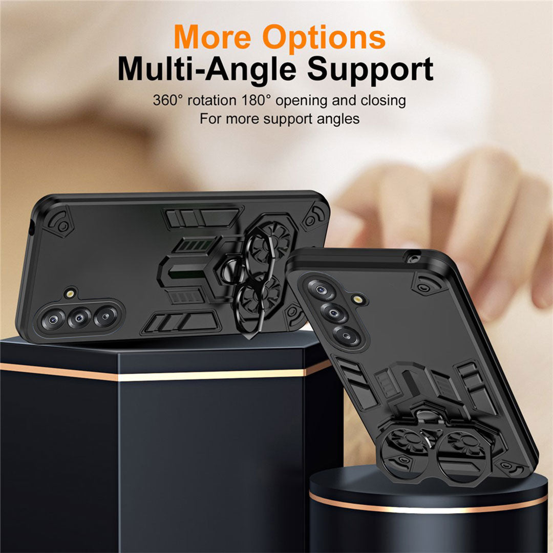 Samsung Galaxy A36 5G Armor knight Series Camera Protection 2 in 1 Shockproof Phone Cover with Kickstand