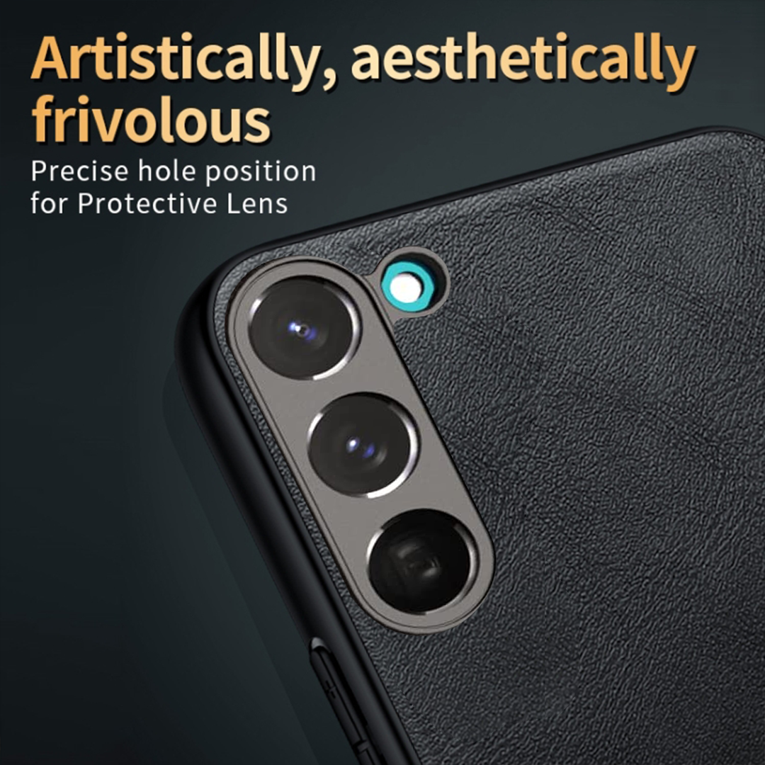 GALAXY S25 5G Business Style PU LEATHER PROTECTIVE BACK CASE WITH CAMERA PROTECTION