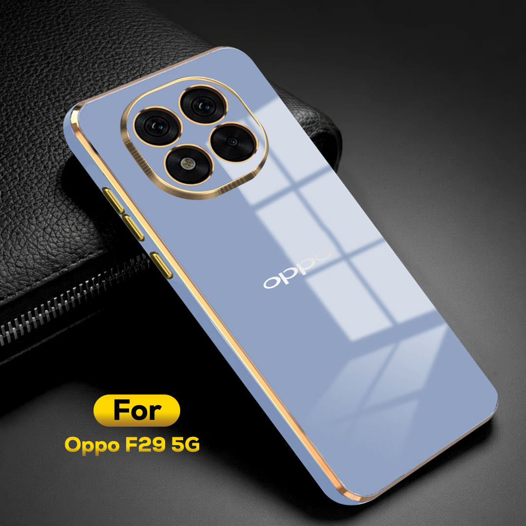 OPPO F29 5G ULTRA-SHINE GOLD ELECTROPLATED LUXURIOUS BACK CASE WITH CAMERA PROTECTION