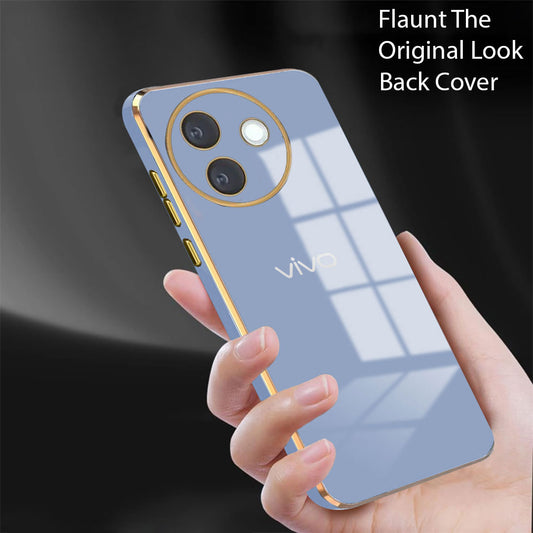 VIVO Y39 5G ULTRA-SHINE GOLD ELECTROPLATED LUXURIOUS BACK CASE WITH CAMERA PROTECTION