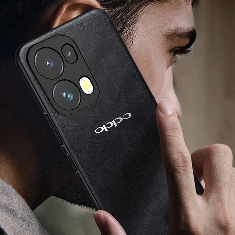 OPPO RENO 13 PRO 5G Business Style PU LEATHER PROTECTIVE BACK CASE WITH CAMERA PROTECTION