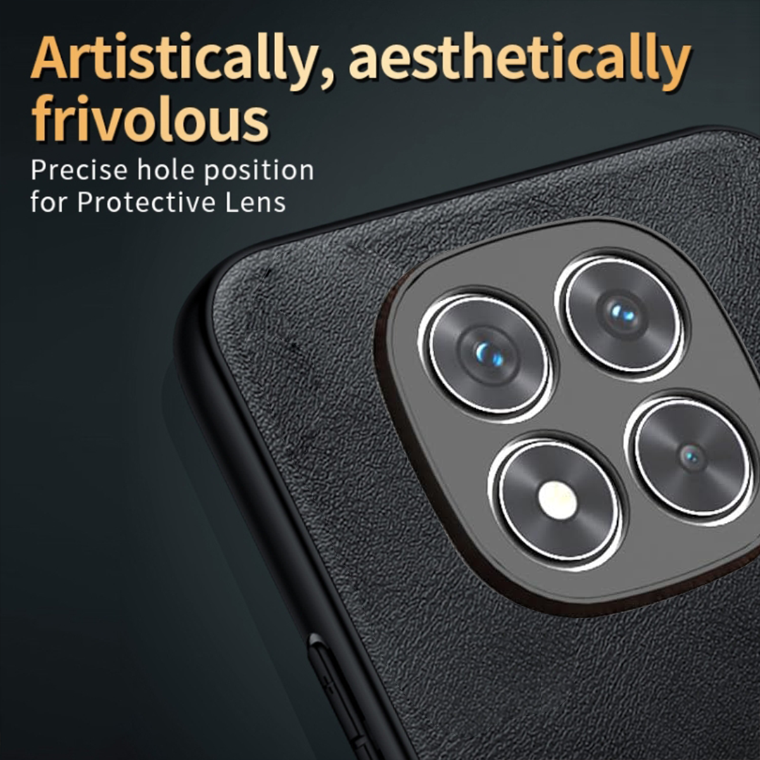 REDMI NOTE 14 PRO 5G Business Style PU LEATHER PROTECTIVE BACK CASE WITH CAMERA PROTECTION