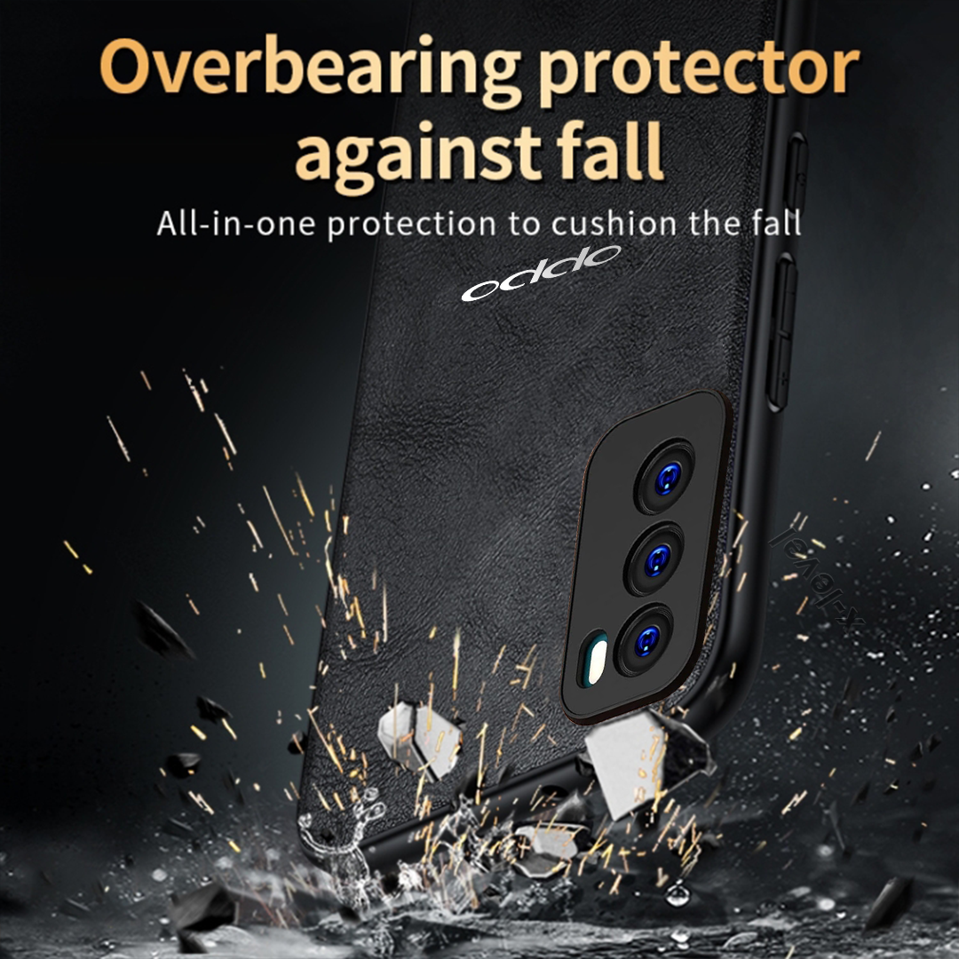 OPPO RENO 12/12 PRO 5G Business Style PU LEATHER PROTECTIVE BACK CASE WITH CAMERA PROTECTION