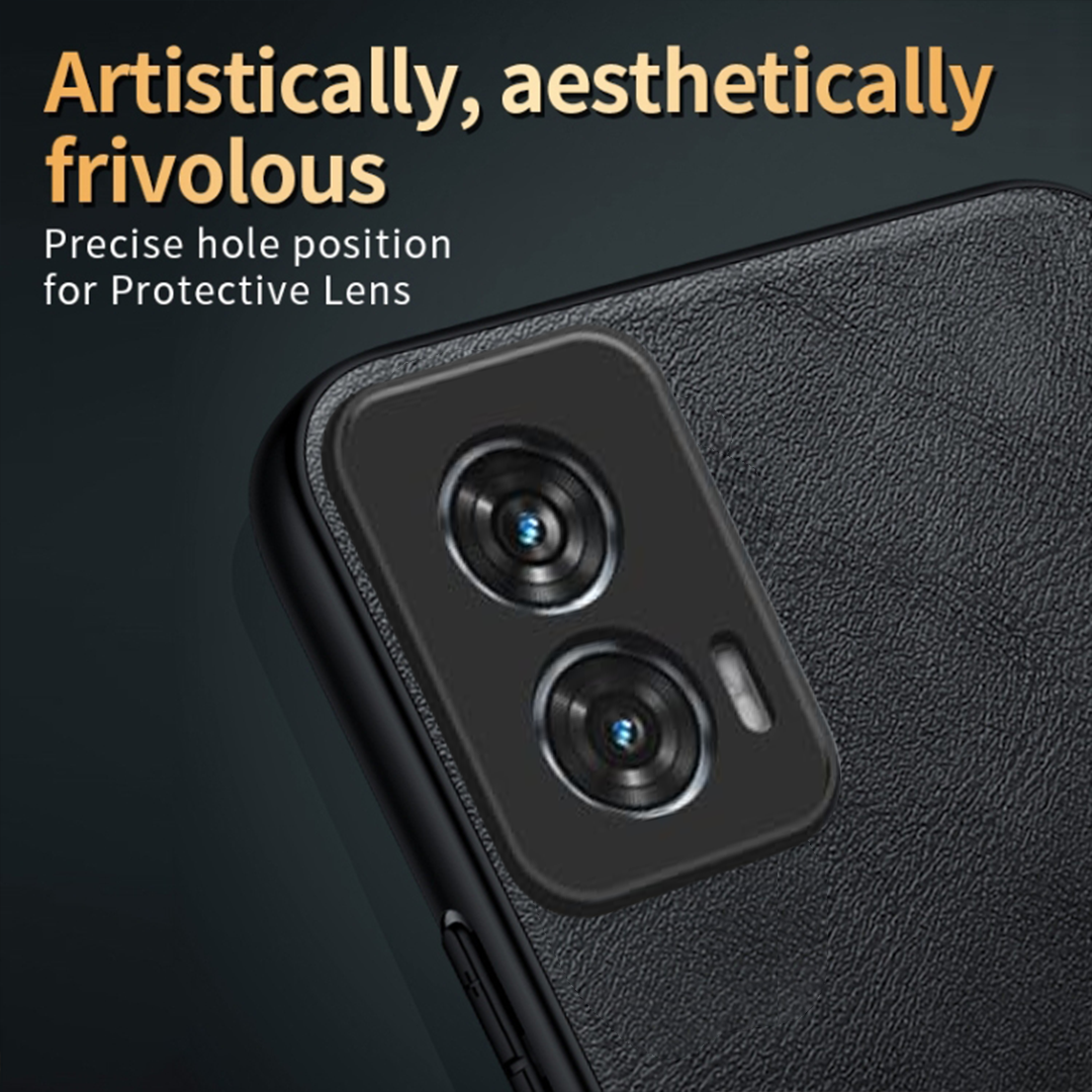 MOTOROLA EDGE 50 FUSION 5G Business Style PU LEATHER PROTECTIVE BACK CASE WITH CAMERA PROTECTION