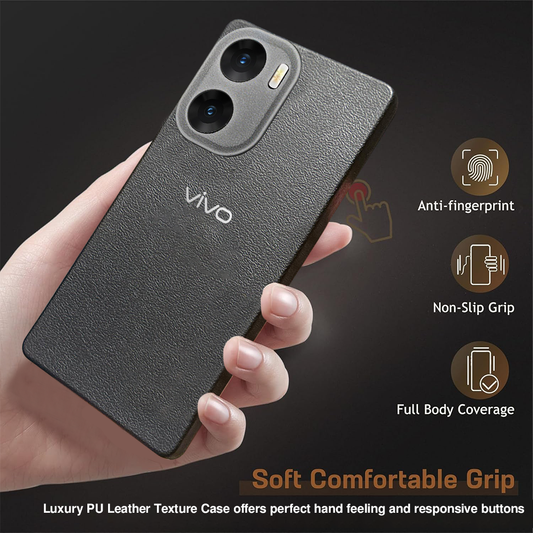 Vivo V29e 5G Solid Color Leather Texture Matte Phone Back Case