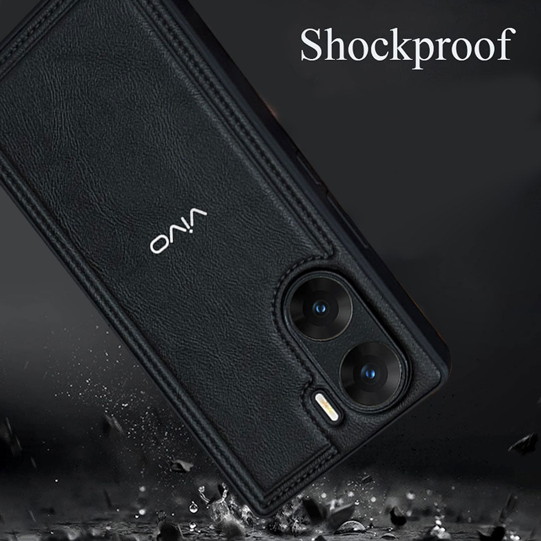 VIVO V29E 5G Vintage Leather Stitched Protective Back Case