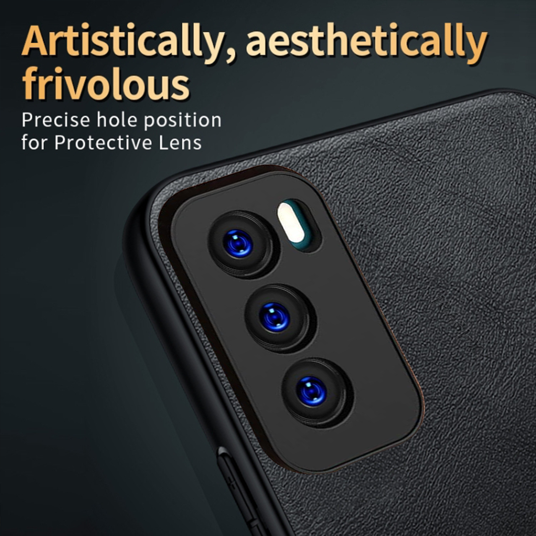 OPPO RENO 12/12 PRO 5G Business Style PU LEATHER PROTECTIVE BACK CASE WITH CAMERA PROTECTION