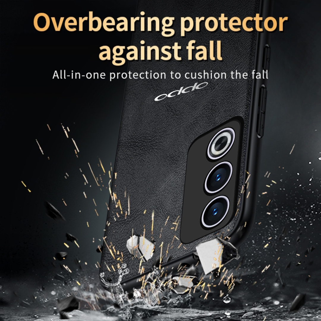 OPPO A3 Pro 5G Business Style PU LEATHER PROTECTIVE BACK CASE WITH CAMERA PROTECTION