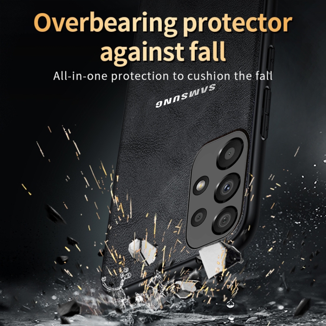 GALAXY A23 5G Business Style PU LEATHER PROTECTIVE BACK CASE WITH CAMERA PROTECTION