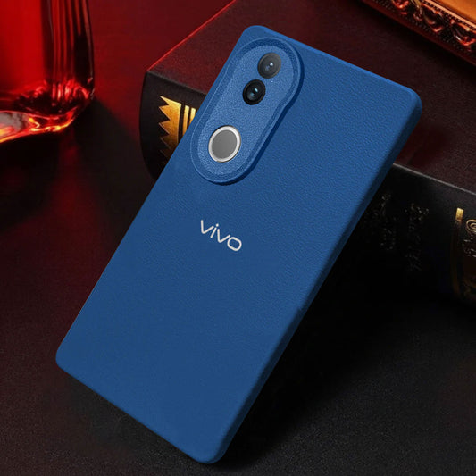 Vivo V50 5G Solid Color Leather Texture Matte Phone Back Case