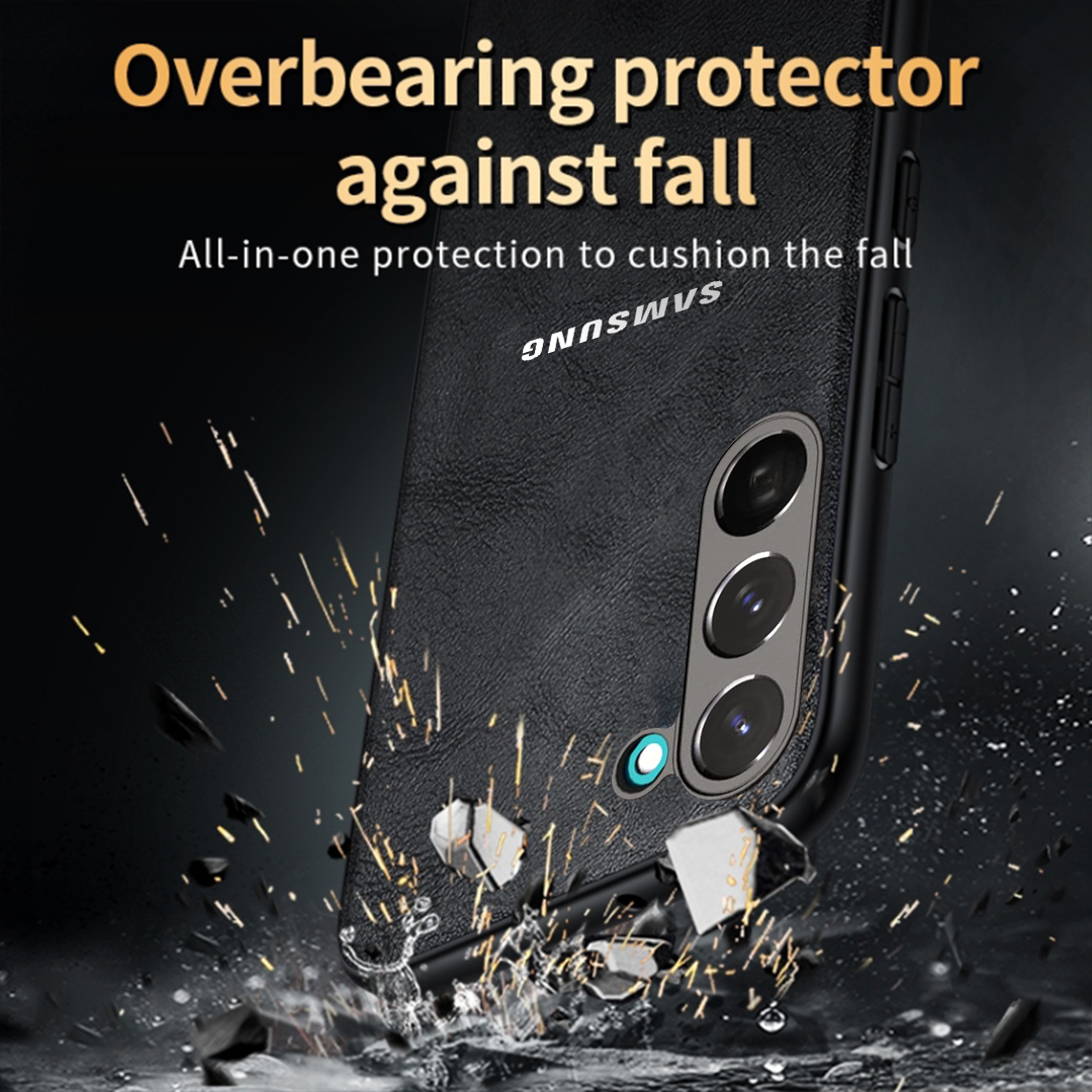GALAXY S25 5G Business Style PU LEATHER PROTECTIVE BACK CASE WITH CAMERA PROTECTION