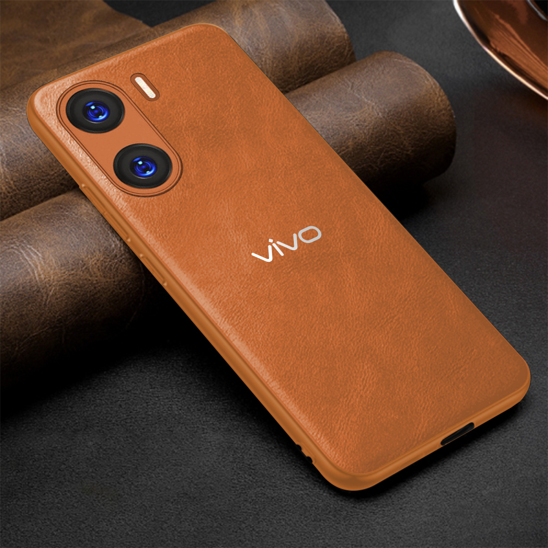 VIVO V29E 5G Business Style PU LEATHER PROTECTIVE BACK CASE WITH CAMERA PROTECTION