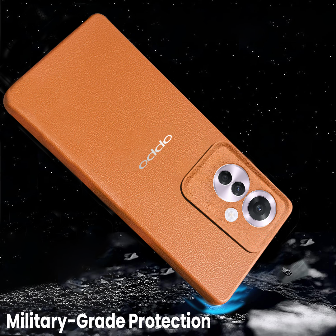 OPPO F25 PRO 5G Solid Color Leather Texture Matte Phone Back Case