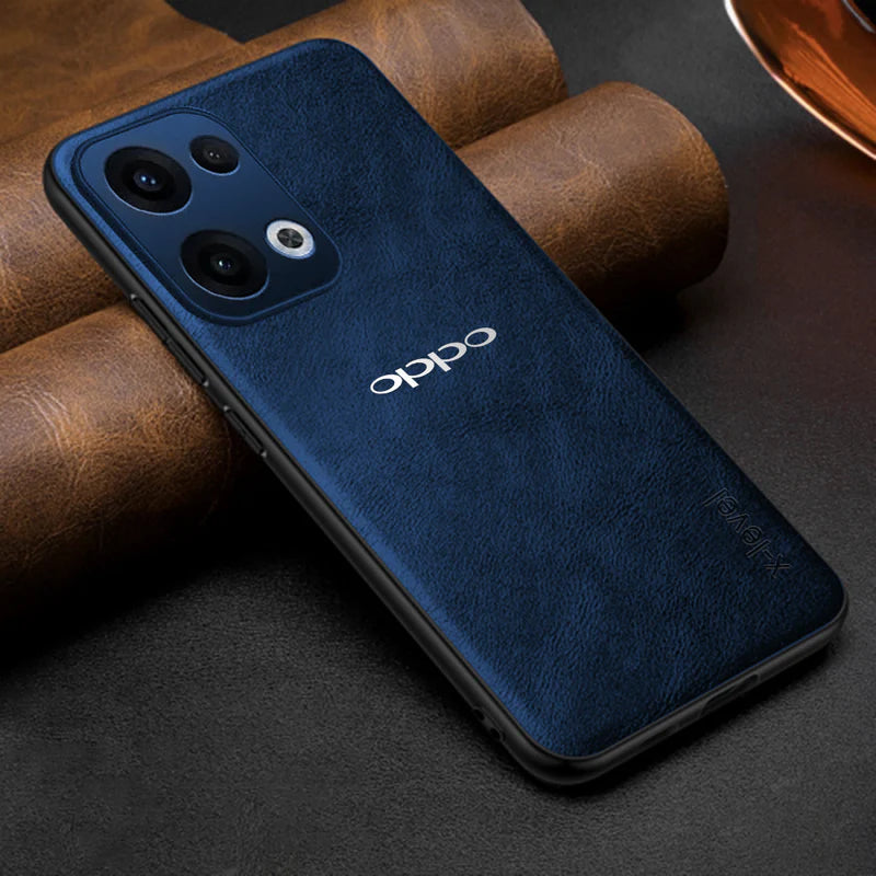 OPPO RENO 13 5G Business Style PU LEATHER PROTECTIVE BACK CASE WITH CAMERA PROTECTION