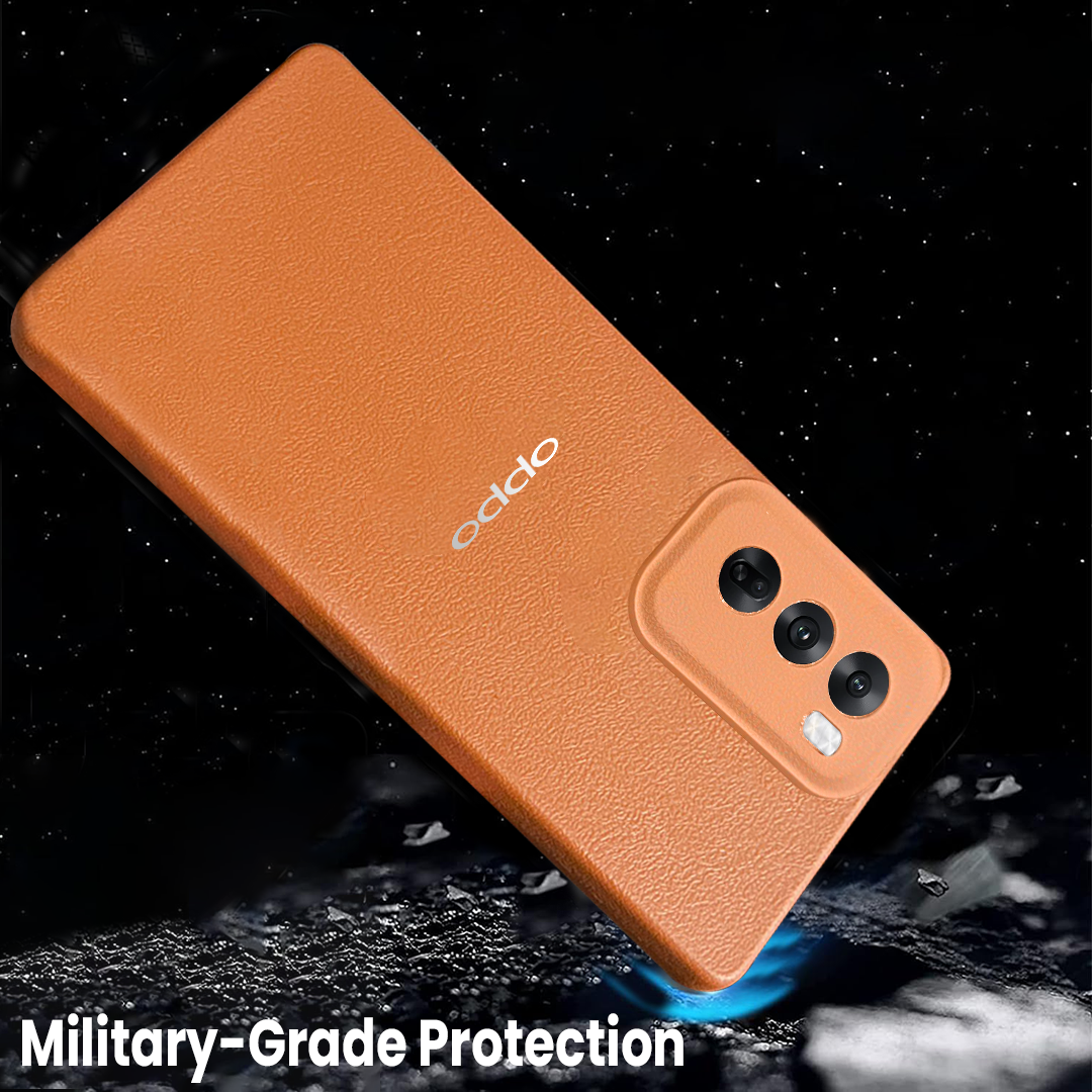Oppo Reno 12/12 PRO 5G Solid Color Leather Texture Matte Phone Back Case