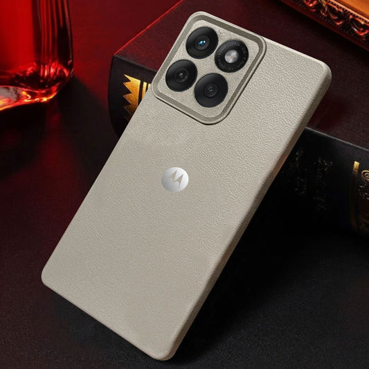 Motorola Edge 60 Fusion 5G Solid Color Leather Texture Matte Phone Back Case