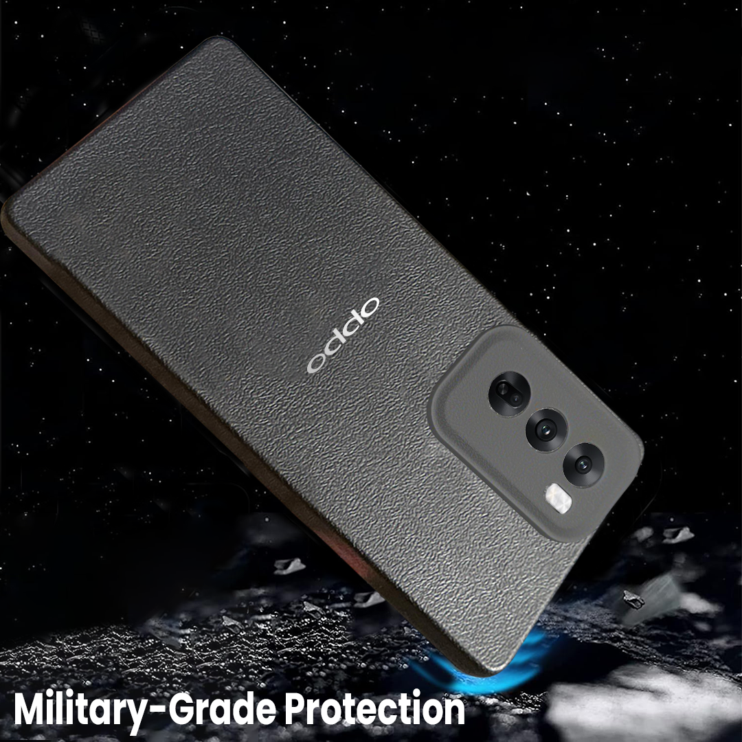 Oppo Reno 12 PRO 5G Solid Color Leather Texture Matte Phone Back Case