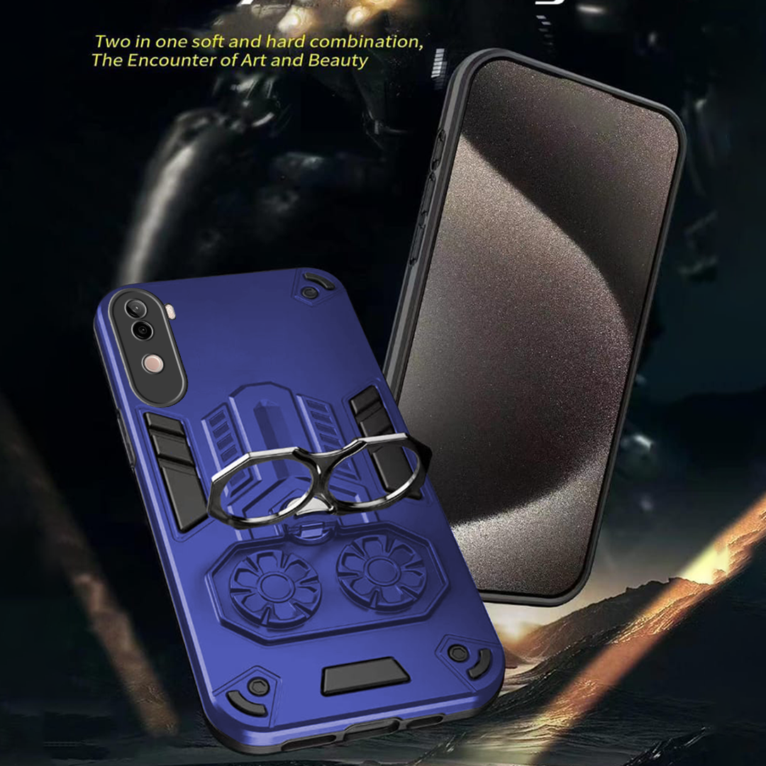 Vivo V40e 5G Armor knight Series Camera Protection 2 in 1 Shockproof Phone Cover with Kickstand