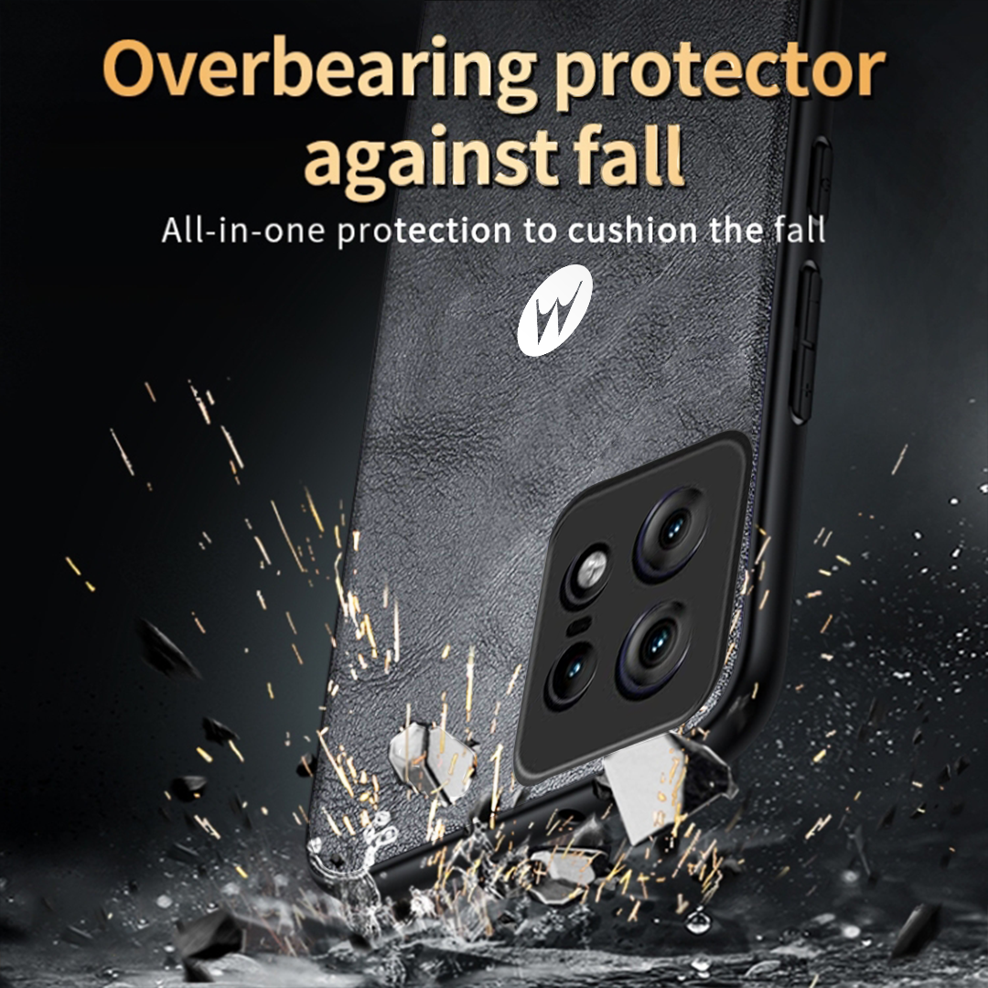 MOTO EDGE 50 PRO 5G Business Style PU LEATHER PROTECTIVE BACK CASE WITH CAMERA PROTECTION