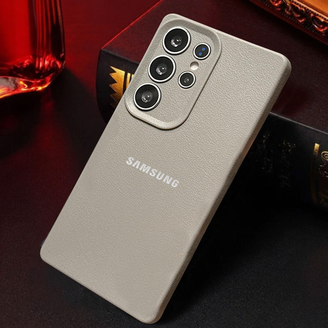 Samsung Galaxy S25 Ultra 5G Solid Color Leather Texture Matte Phone Back Case