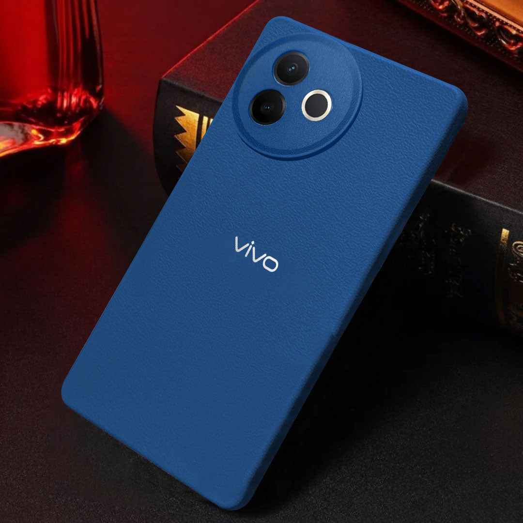VIVO Y39 5G Solid Color Leather Texture Matte Phone Back Case