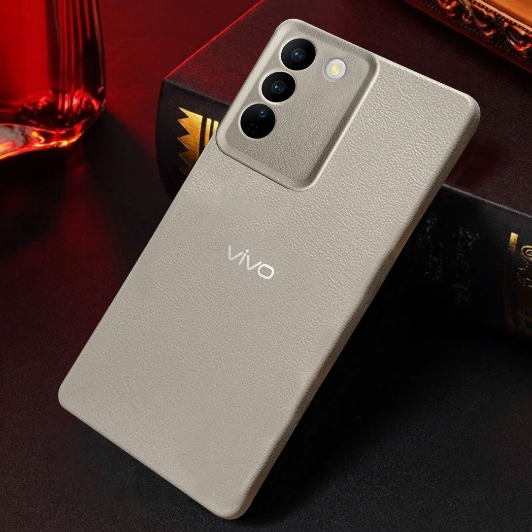 VIVO T3 5G Solid Color Leather Texture Matte Phone Back Case