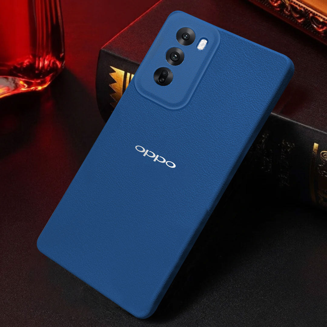 Oppo Reno 12/12 PRO 5G Solid Color Leather Texture Matte Phone Back Case