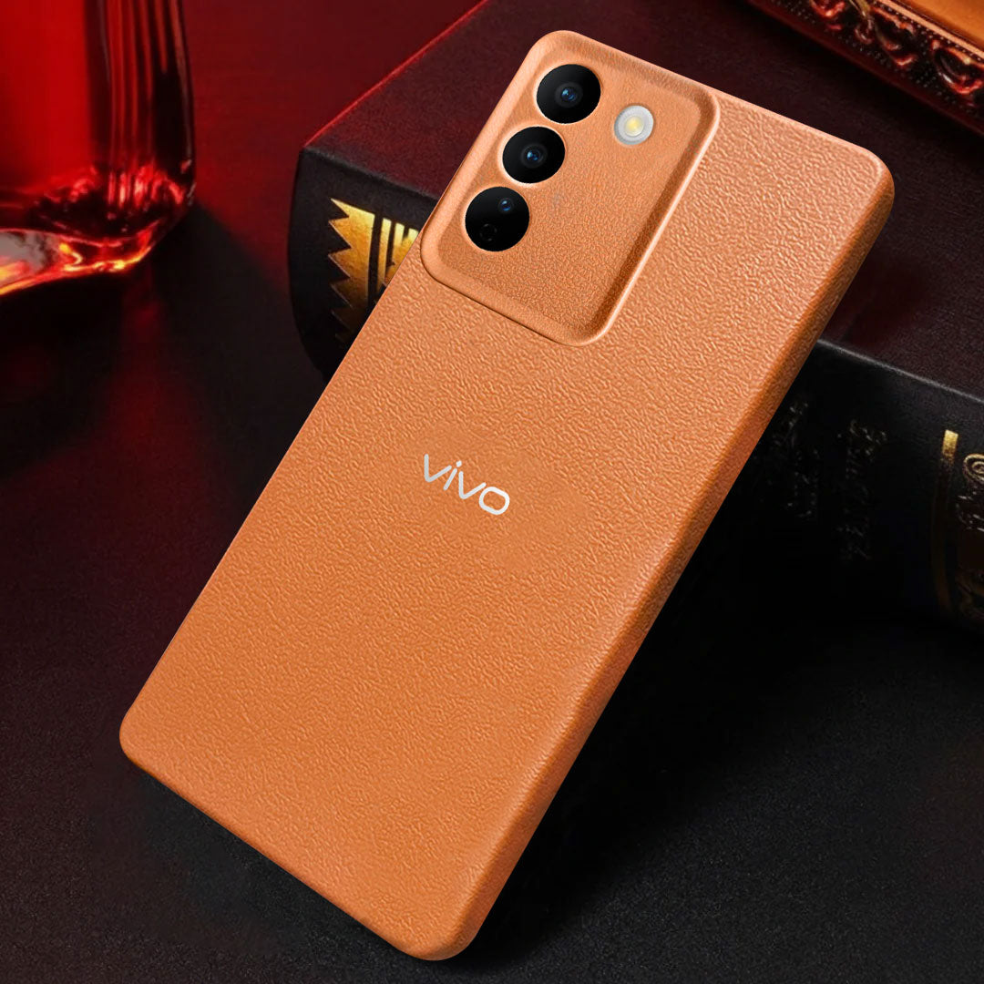 VIVO T3 5G Solid Color Leather Texture Matte Phone Back Case