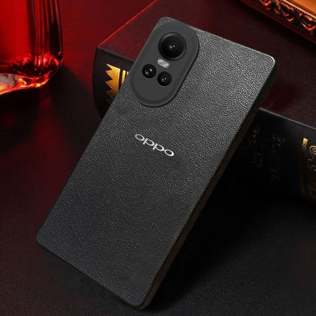 Oppo Reno 10/10 PRO 5G Solid Color Leather Texture Matte Phone Back Case