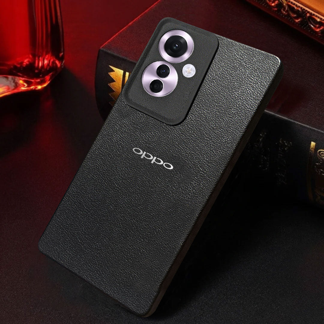 OPPO F25 PRO 5G Solid Color Leather Texture Matte Phone Back Case