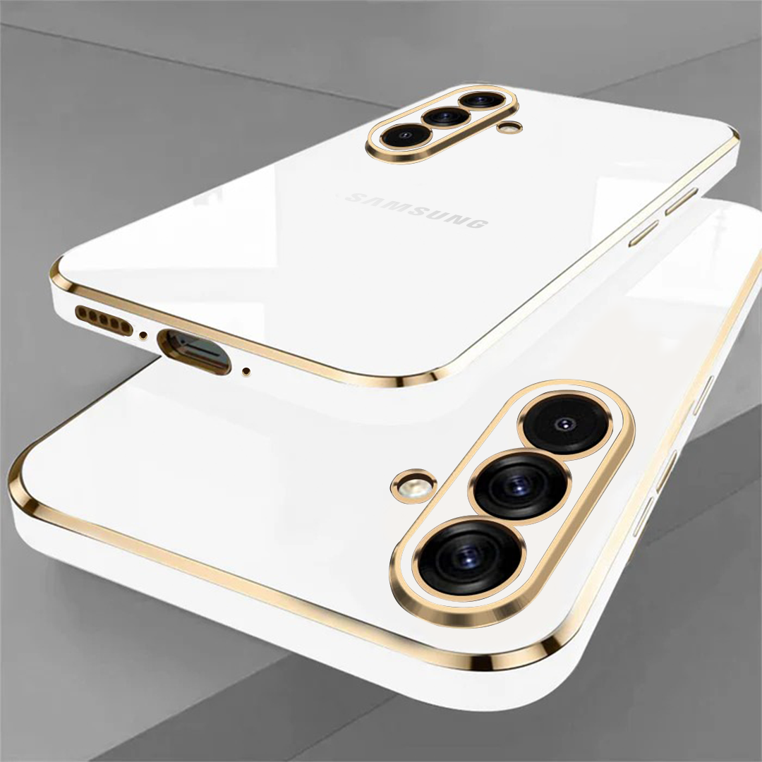 GALAXY A36/A56 5G ULTRA-SHINE GOLD ELECTROPLATED LUXURIOUS BACK CASE WITH CAMERA PROTECTION