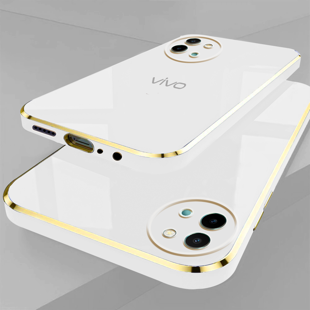 VIVO Y38 5G ULTRA-SHINE GOLD ELECTROPLATED LUXURIOUS BACK CASE WITH CAMERA PROTECTION