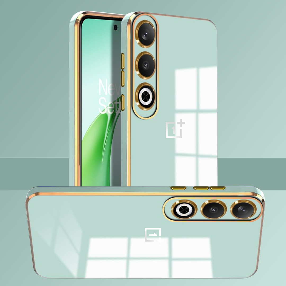 ONEPLUS NORD CE 4 5G ULTRA-SHINE GOLD ELECTROPLATED LUXURIOUS BACK CASE WITH CAMERA PROTECTION