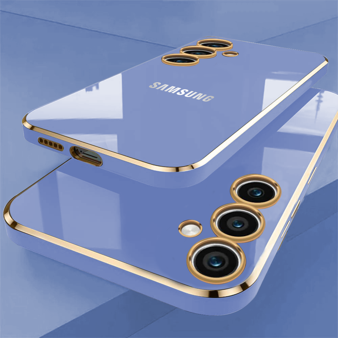GALAXY A55 5G ULTRA-SHINE GOLD ELECTROPLATED LUXURIOUS BACK CASE WITH CAMERA PROTECTION