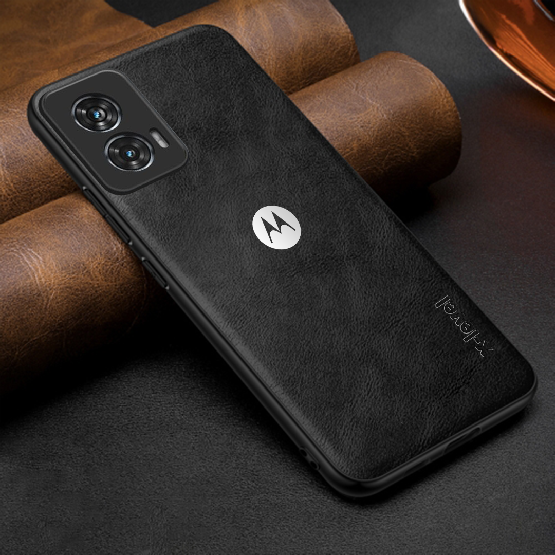 MOTOROLA EDGE 50 FUSION 5G Business Style PU LEATHER PROTECTIVE BACK CASE WITH CAMERA PROTECTION