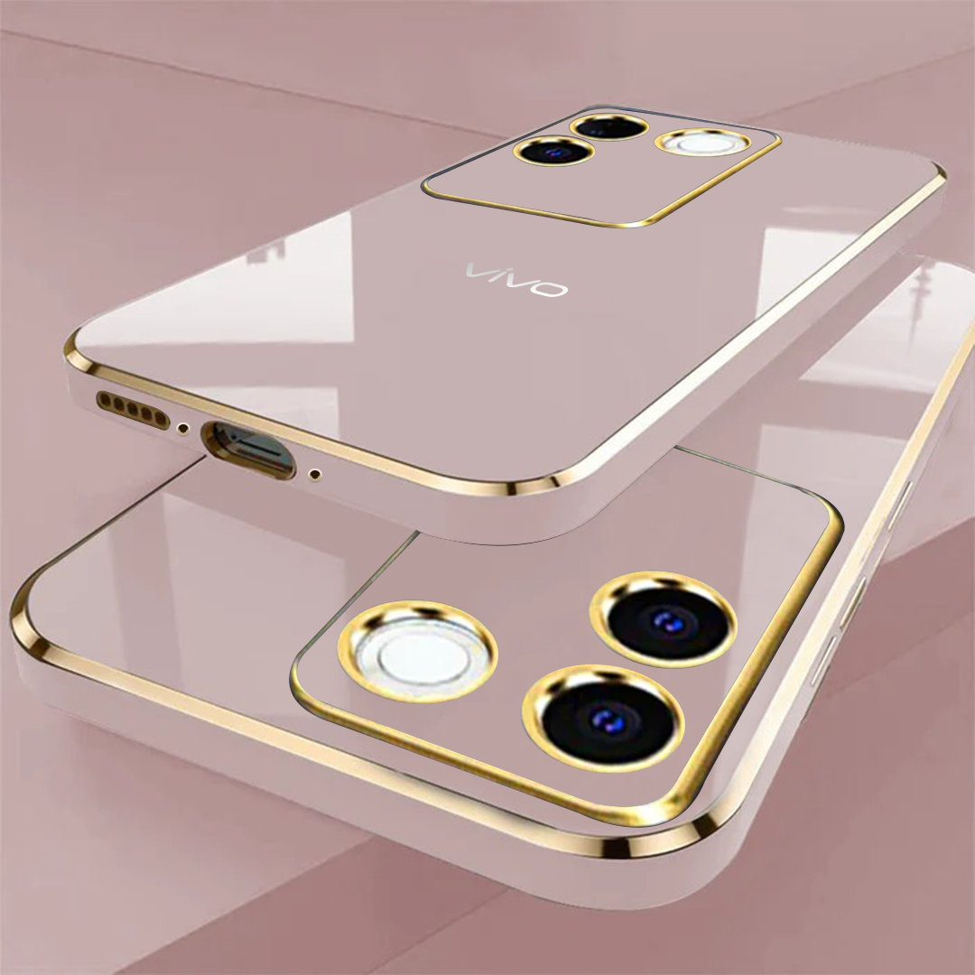 VIVO T2 PRO 5G ULTRA-SHINE GOLD ELECTROPLATED LUXURIOUS BACK CASE WITH CAMERA PROTECTION