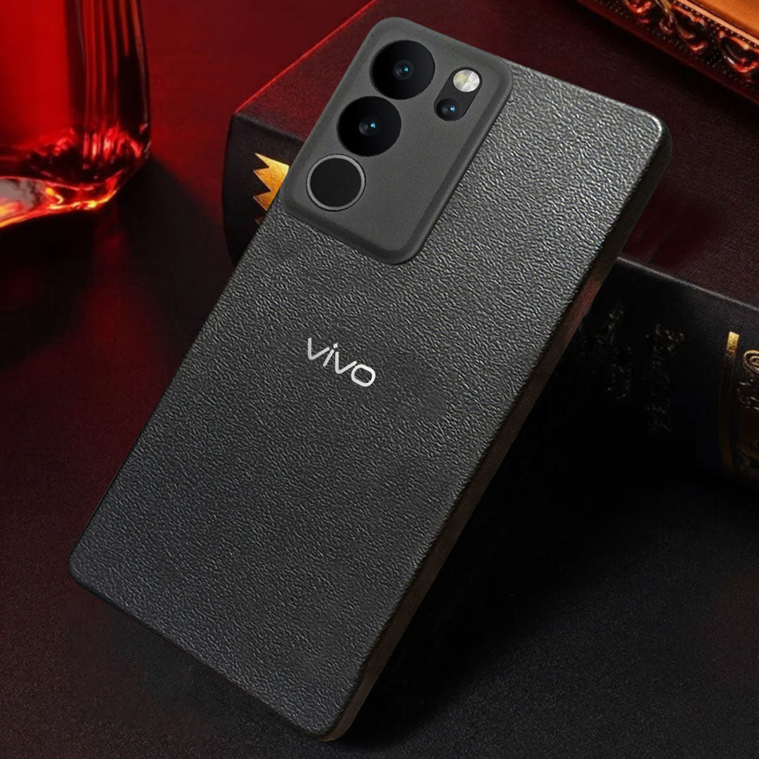 Vivo V29 5G Solid Color Leather Texture Matte Phone Back Case