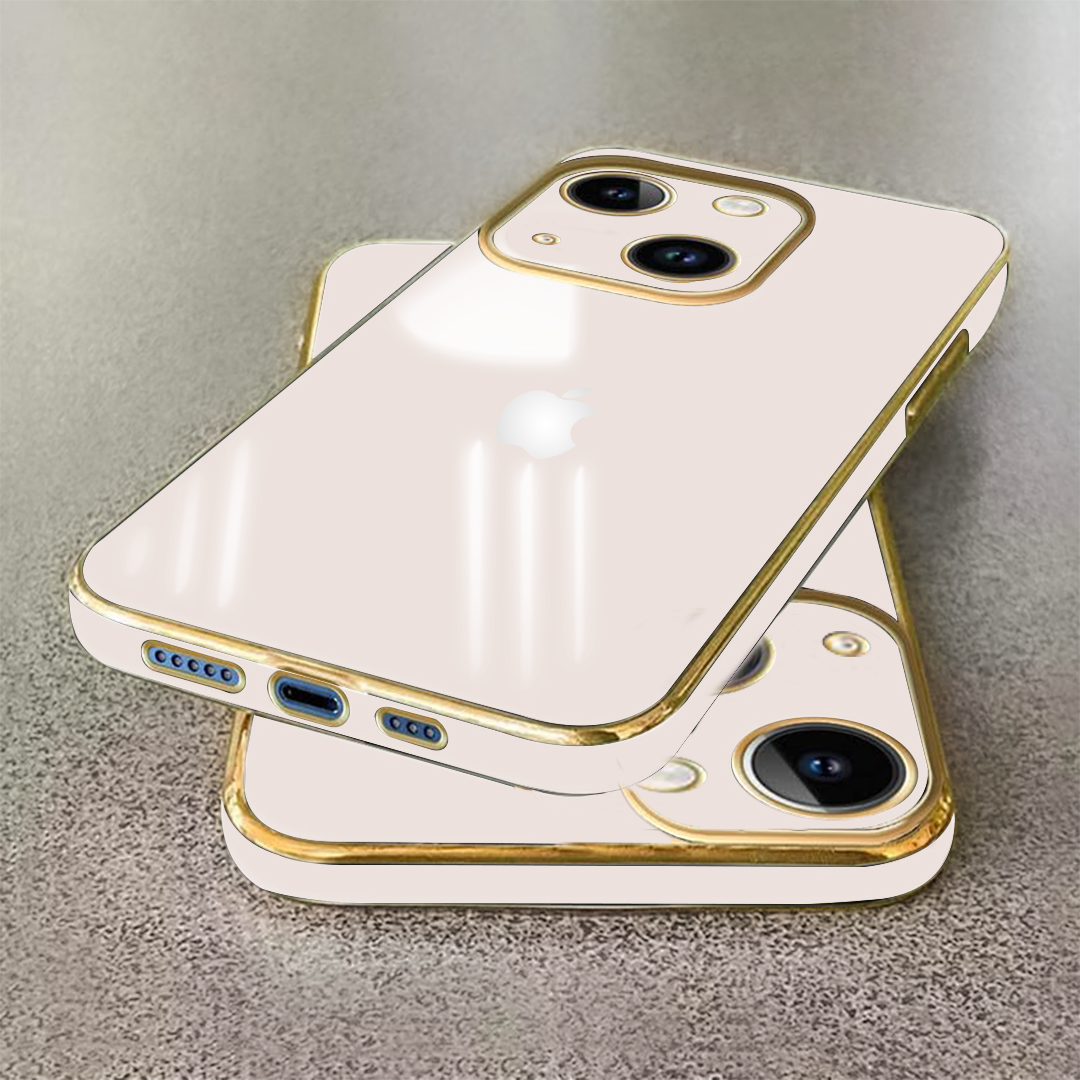 IPHONE 15 PLUS ULTRA-SHINE GOLD ELECTROPLATED LUXURIOUS BACK CASE WITH CAMERA PROTECTION