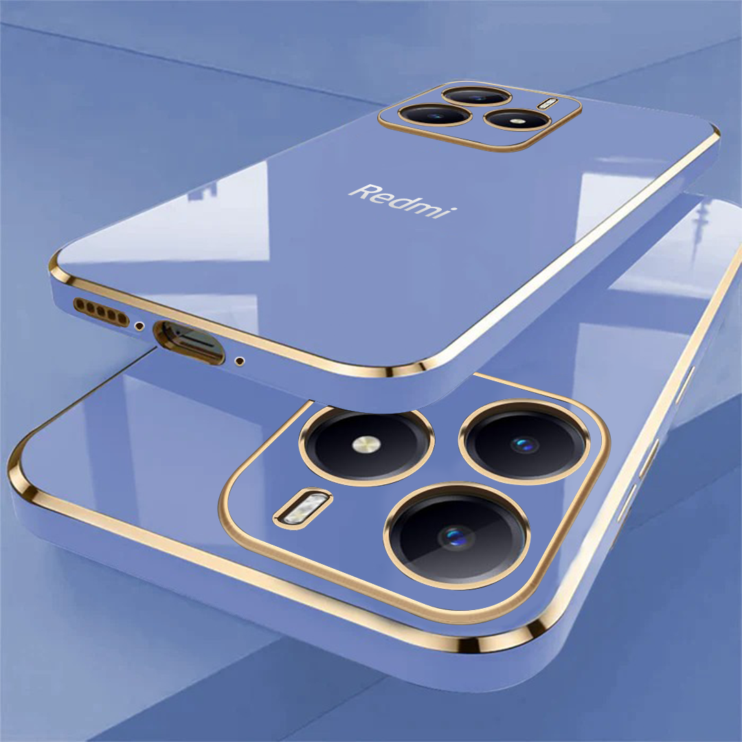 REDMI NOTE 14 5G ULTRA-SHINE GOLD ELECTROPLATED LUXURIOUS BACK CASE WITH CAMERA PROTECTION