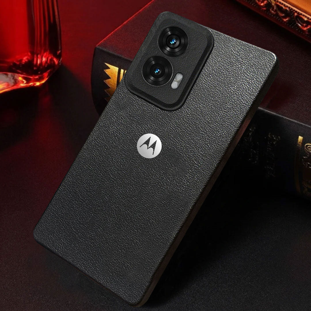 MOTO EDGE 50 FUSION 5G Solid Color Leather Texture Matte Phone Back Case