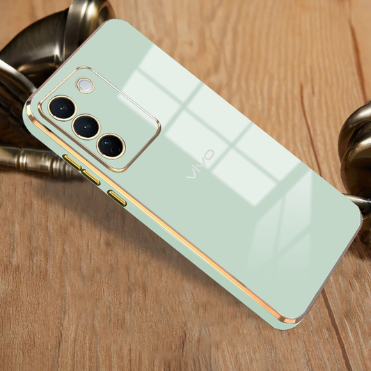 VIVO Y200 5G ULTRA-SHINE GOLD ELECTROPLATED LUXURIOUS BACK CASE WITH CAMERA PROTECTION