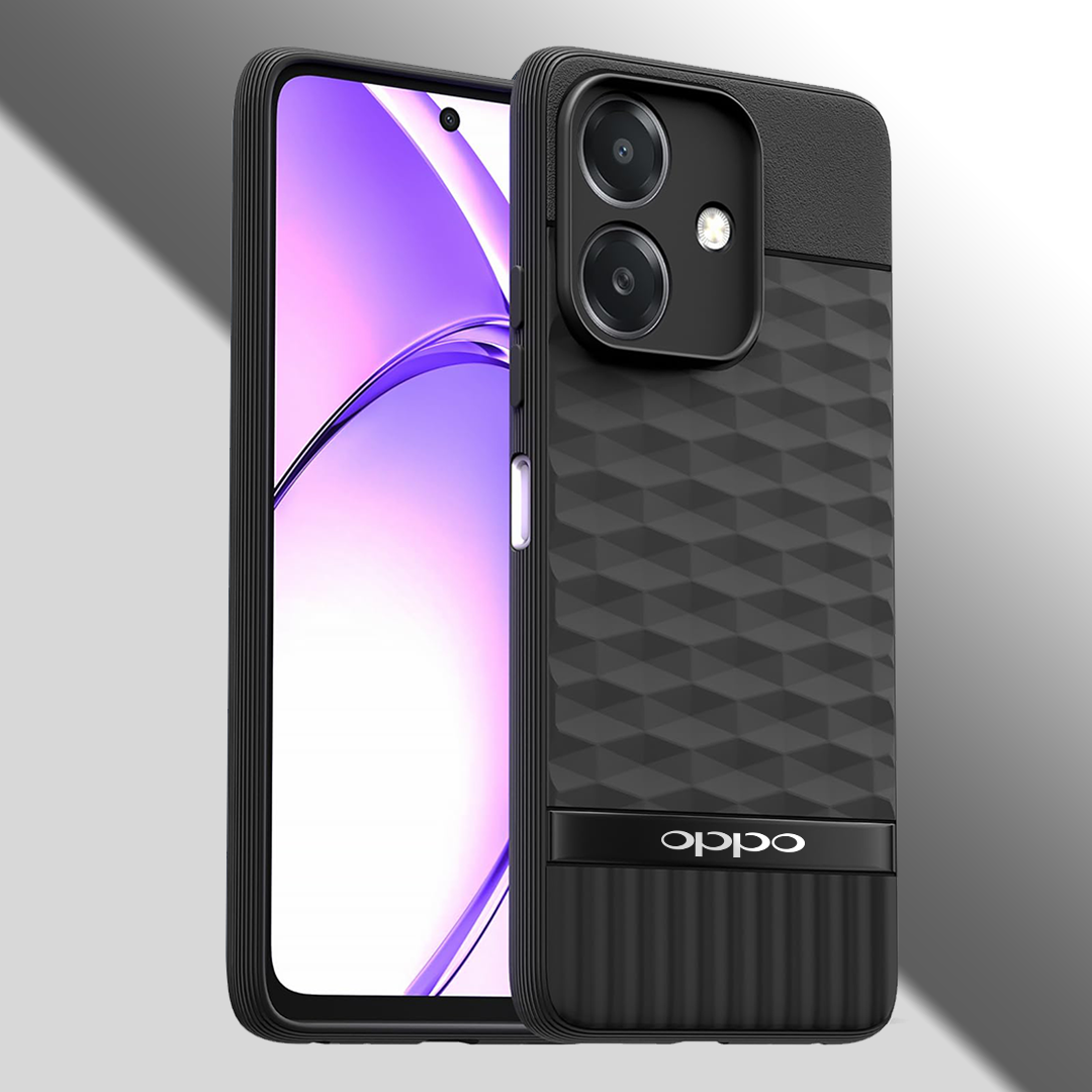 OPPO A3X 5G 3D Hexa Cube Design Drop Protection | Camera Protection TPU Back Case