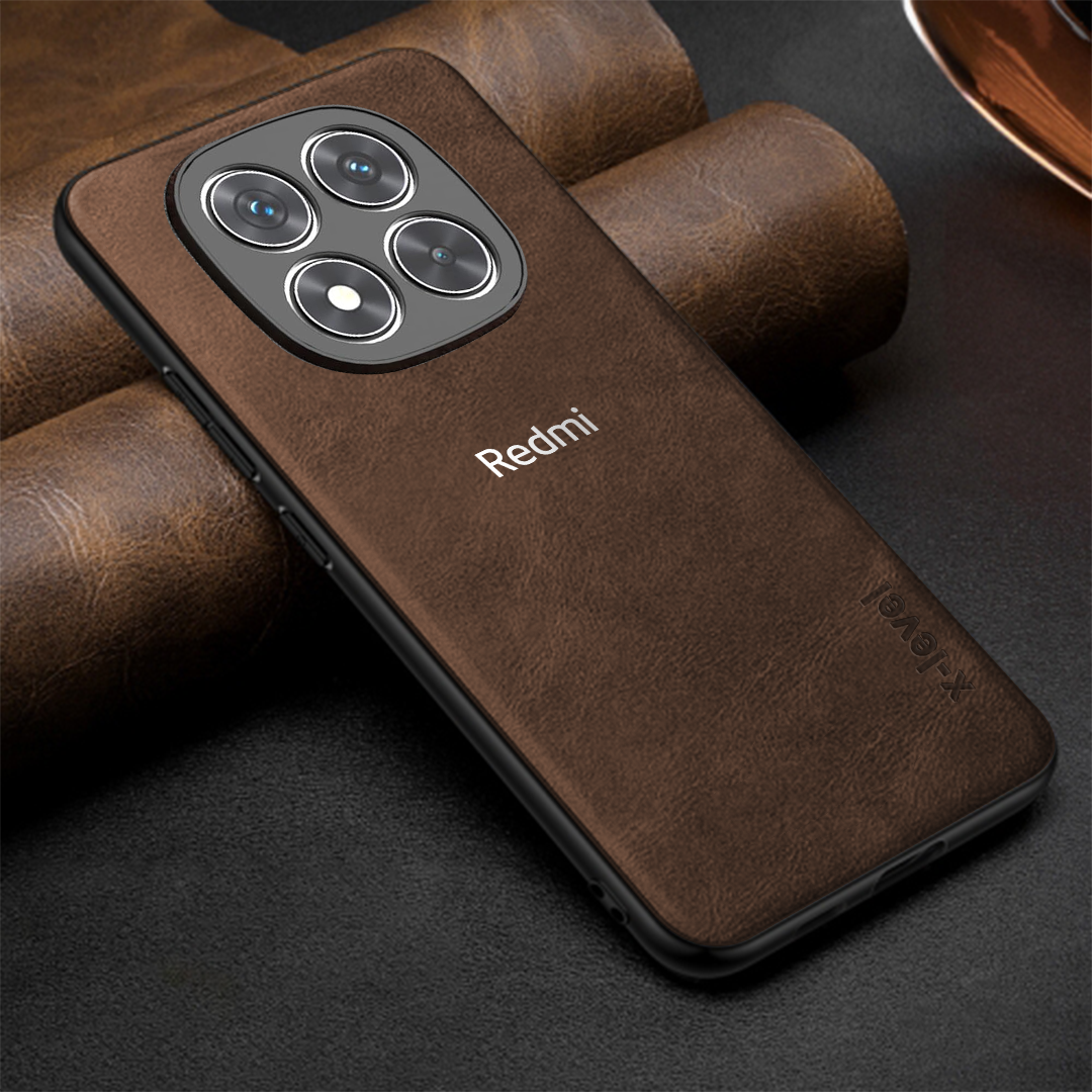 REDMI NOTE 14 PRO 5G Business Style PU LEATHER PROTECTIVE BACK CASE WITH CAMERA PROTECTION