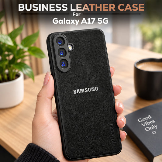 SAMSUNG GALAXY A17 5G Business Style PU LEATHER PROTECTIVE BACK CASE WITH CAMERA PROTECTION