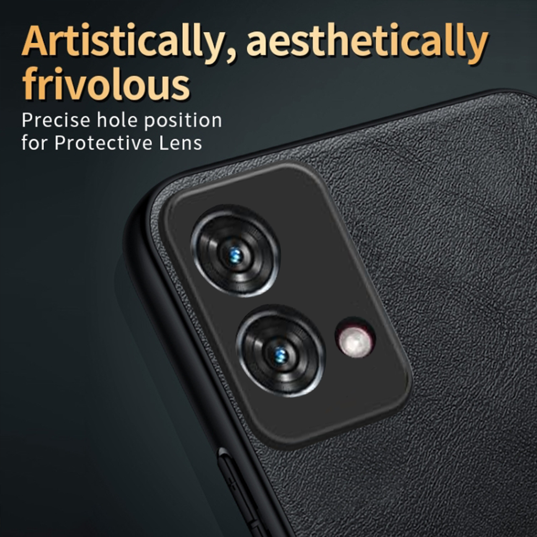 MOTO G84 5G Business Style PU LEATHER PROTECTIVE BACK CASE WITH CAMERA PROTECTION