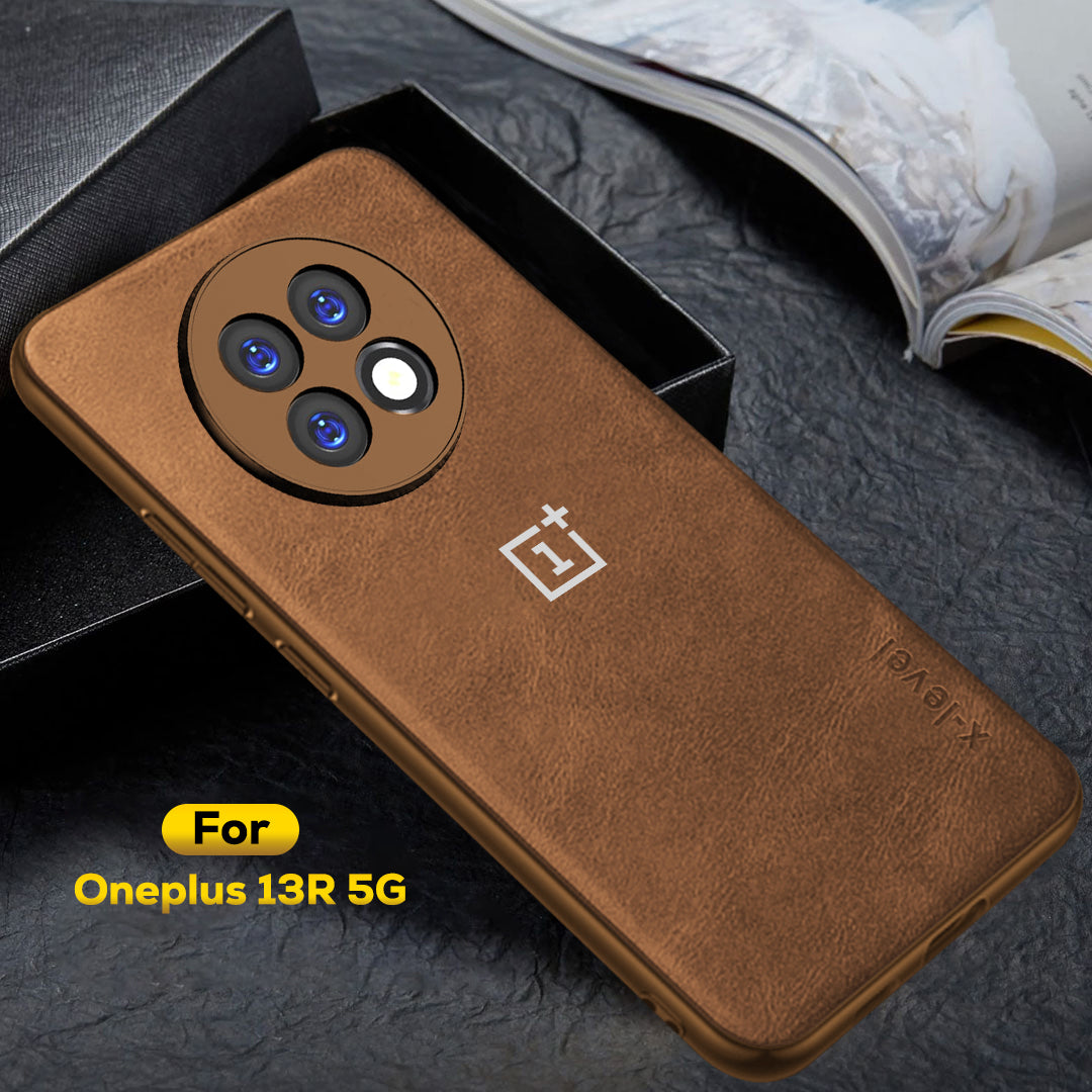 ONEPLUS 13R 5G Business Style PU LEATHER PROTECTIVE BACK CASE WITH CAMERA PROTECTION