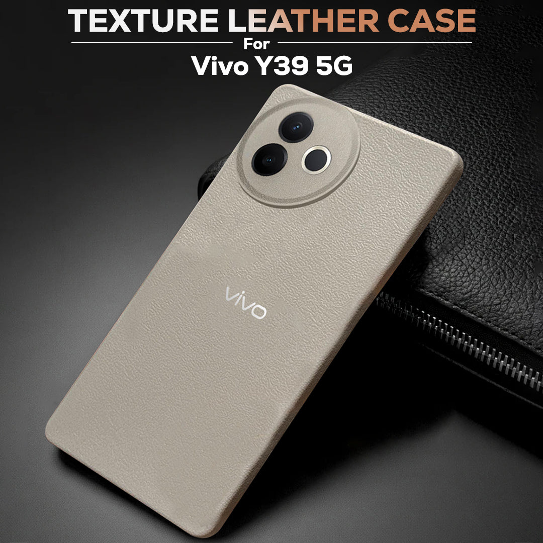 VIVO Y39 5G Solid Color Leather Texture Matte Phone Back Case
